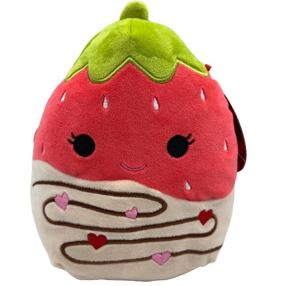 8" White Chocolate Strawberry Squishmallow named Scarlet. BNWT - Picture 1 of 4